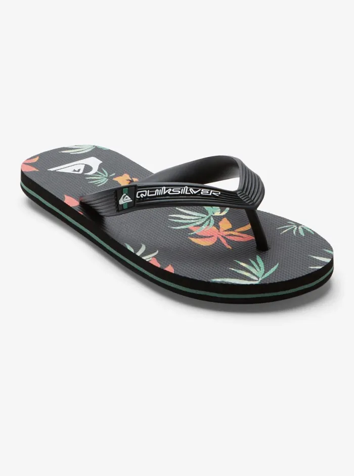 Quiksilver 816 Molokai Art II Sandals Blackorangegreen Boys Sandals