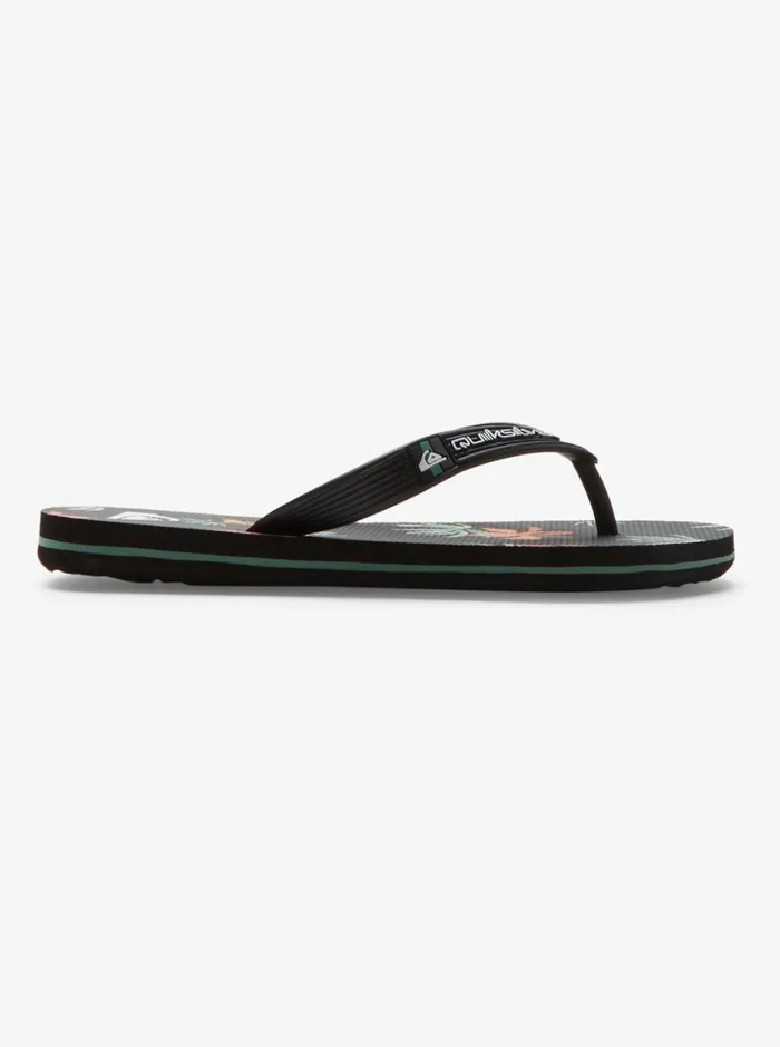 Quiksilver 816 Molokai Art II Sandals Blackorangegreen Boys Sandals Quiksilver 816 Molokai Art II Sandals Blackorangegreen Boys Sandals