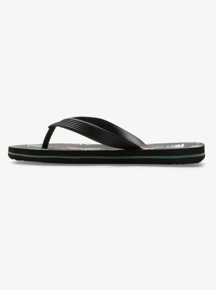 Quiksilver 816 Molokai Art II Sandals Blackorangegreen Boys Sandals Quiksilver 816 Molokai Art II Sandals Blackorangegreen Boys Sandals