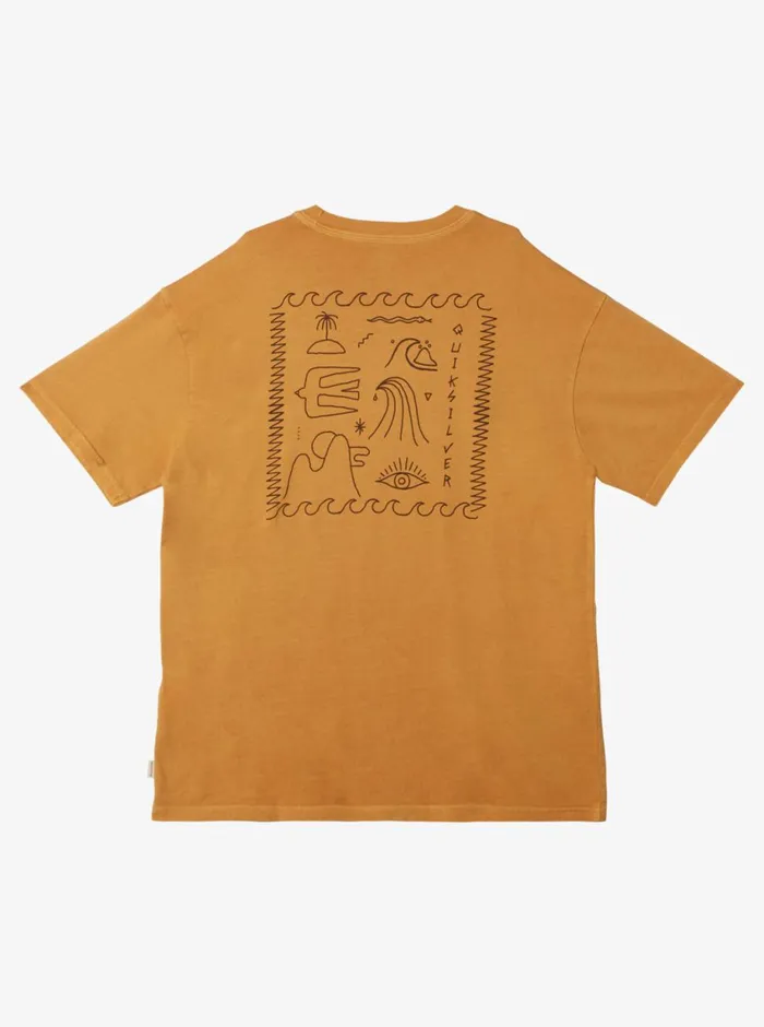 Quiksilver Bag Of Sun TShirt Mustard Mens Tees Quiksilver Bag Of Sun TShirt Mustard Mens Tees