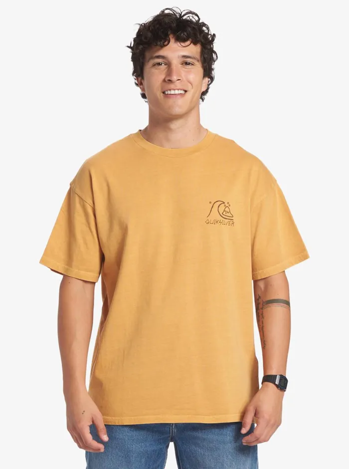 Quiksilver Bag Of Sun TShirt Mustard Mens Tees Quiksilver Bag Of Sun TShirt Mustard Mens Tees