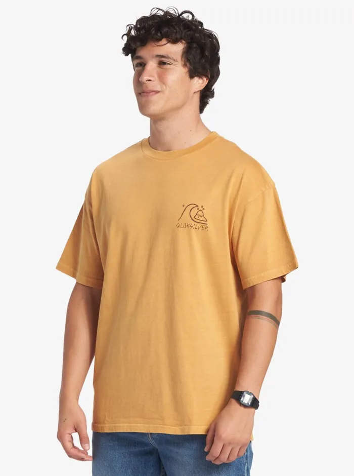 Quiksilver Bag Of Sun TShirt Mustard Mens Tees Quiksilver Bag Of Sun TShirt Mustard Mens Tees