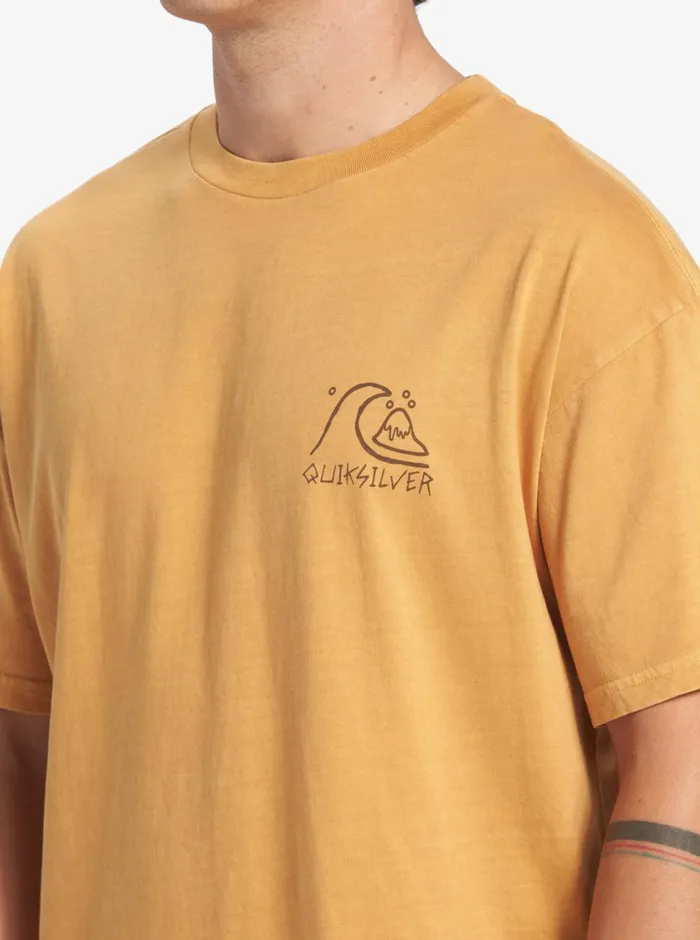 Quiksilver Bag Of Sun TShirt Mustard Mens Tees Quiksilver Bag Of Sun TShirt Mustard Mens Tees