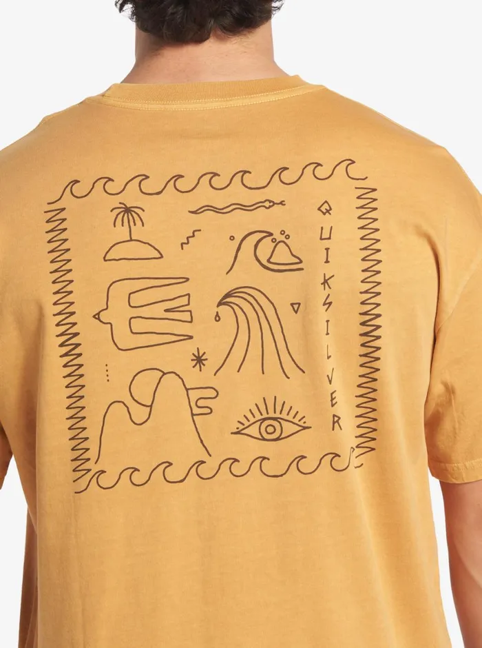 Quiksilver Bag Of Sun TShirt Mustard Mens Tees Quiksilver Bag Of Sun TShirt Mustard Mens Tees