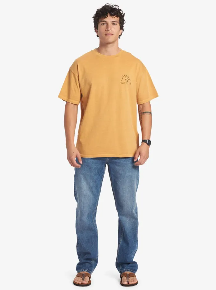 Quiksilver Bag Of Sun TShirt Mustard Mens Tees Quiksilver Bag Of Sun TShirt Mustard Mens Tees