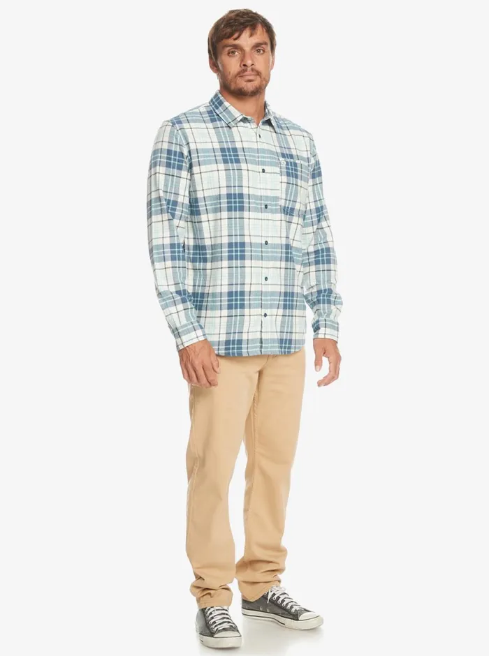 Quiksilver Banchor Long Sleeve Shirt Snow White Banchor Mens Shirts and Polos Quiksilver Banchor Long Sleeve Shirt Snow White Banchor Mens Shirts and Polos