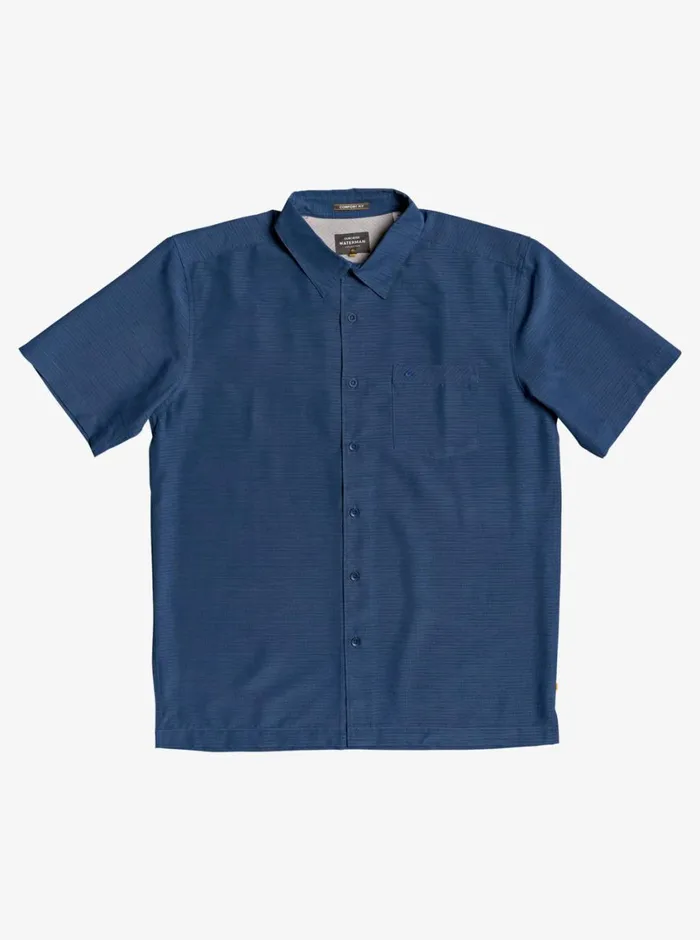 Quiksilver Centinela Premium AntiWrinkle Shirt Midnight Navy Centinella MensWaterman Shirts and Polos