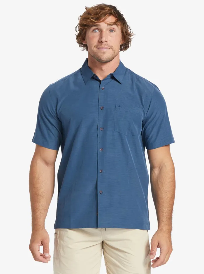 Quiksilver Centinela Premium AntiWrinkle Shirt Midnight Navy Centinella MensWaterman Shirts and Polos Quiksilver Centinela Premium AntiWrinkle Shirt Midnight Navy Centinella MensWaterman Shirts and Polos