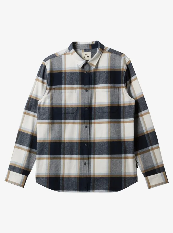 Quiksilver DNA Flannel Long Sleeve Top Dark Navy Dna Flannel Mens Shirts and Polos