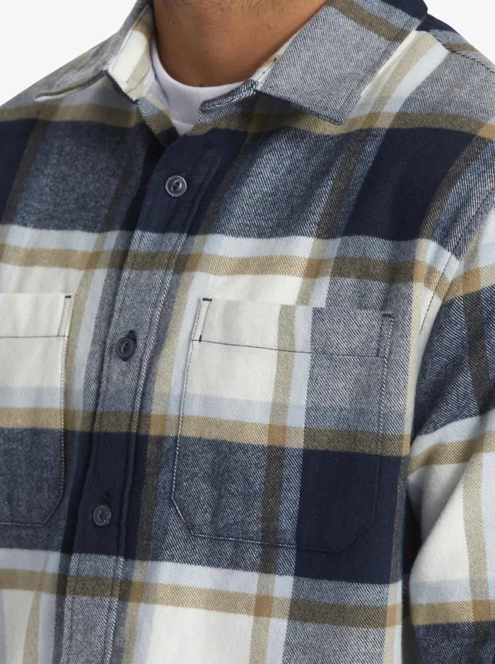 Quiksilver DNA Flannel Long Sleeve Top Dark Navy Dna Flannel Mens Shirts and Polos Quiksilver DNA Flannel Long Sleeve Top Dark Navy Dna Flannel Mens Shirts and Polos