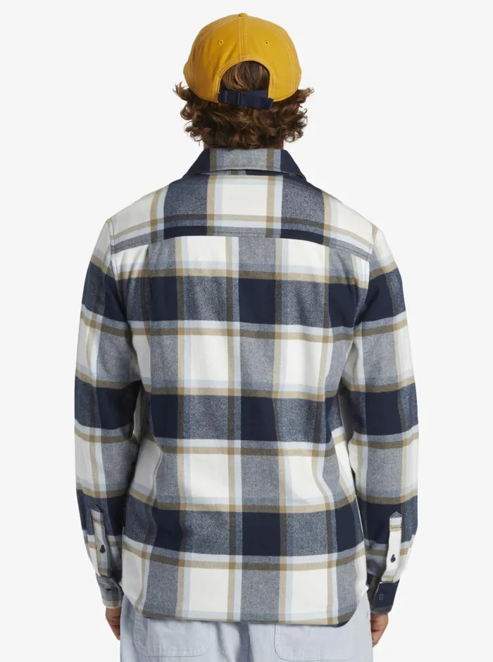 Quiksilver DNA Flannel Long Sleeve Top Dark Navy Dna Flannel Mens Shirts and Polos Quiksilver DNA Flannel Long Sleeve Top Dark Navy Dna Flannel Mens Shirts and Polos
