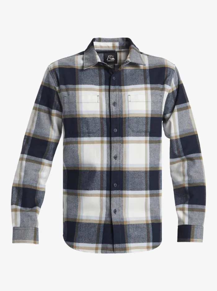 Quiksilver DNA Flannel Long Sleeve Top Dark Navy Dna Flannel Mens Shirts and Polos Quiksilver DNA Flannel Long Sleeve Top Dark Navy Dna Flannel Mens Shirts and Polos