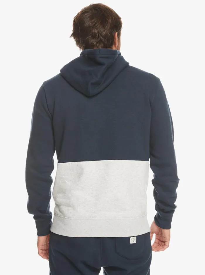 Quiksilver Emboss Hoodie Navy Blazer Mens Sweatshirts and Hoodies