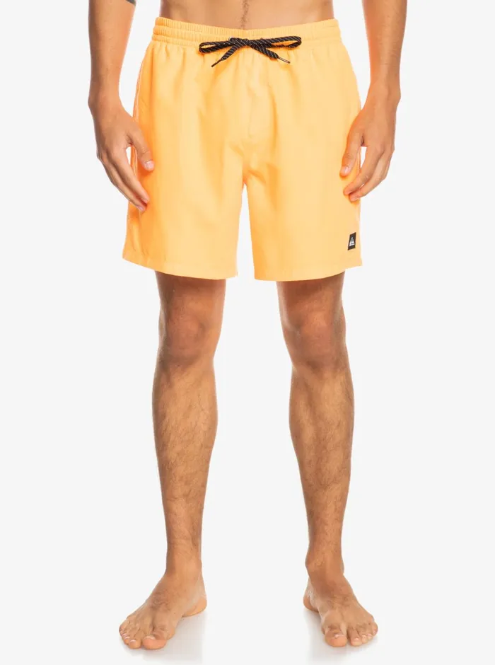 Quiksilver Everyday 17034 Volleys Orange Pop Mens Elastic Waist Quiksilver Everyday 17034 Volleys Orange Pop Mens Elastic Waist