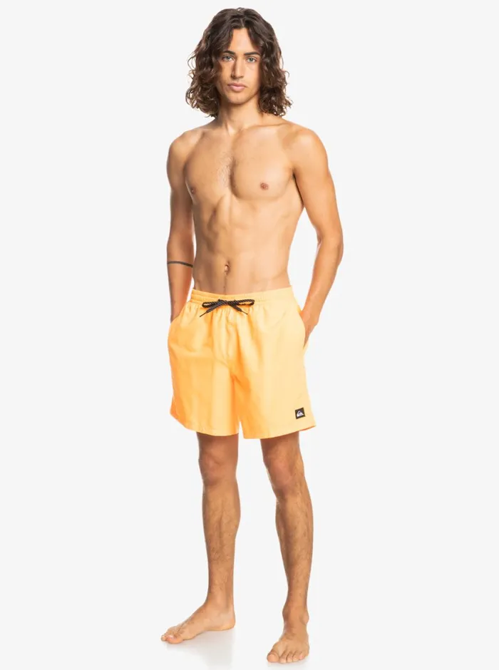 Quiksilver Everyday 17034 Volleys Orange Pop Mens Elastic Waist Quiksilver Everyday 17034 Volleys Orange Pop Mens Elastic Waist
