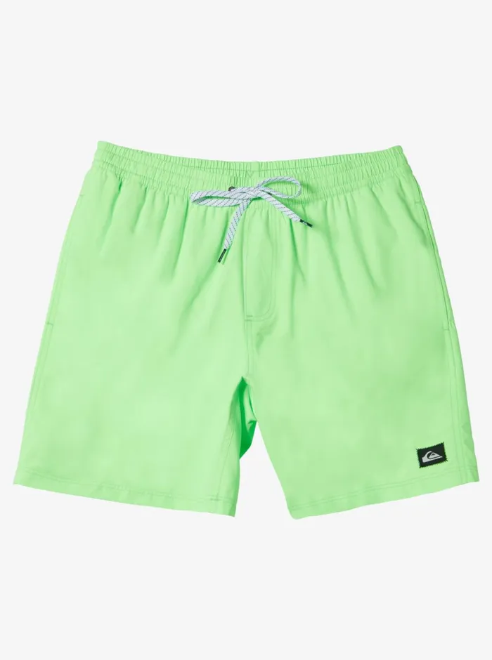 Quiksilver Everyday Solid Volley 15034 Elastic Waist Shorts Green Gecko Mens Elastic Waist Quiksilver Everyday Solid Volley 15034 Elastic Waist Shorts Green Gecko Mens Elastic Waist
