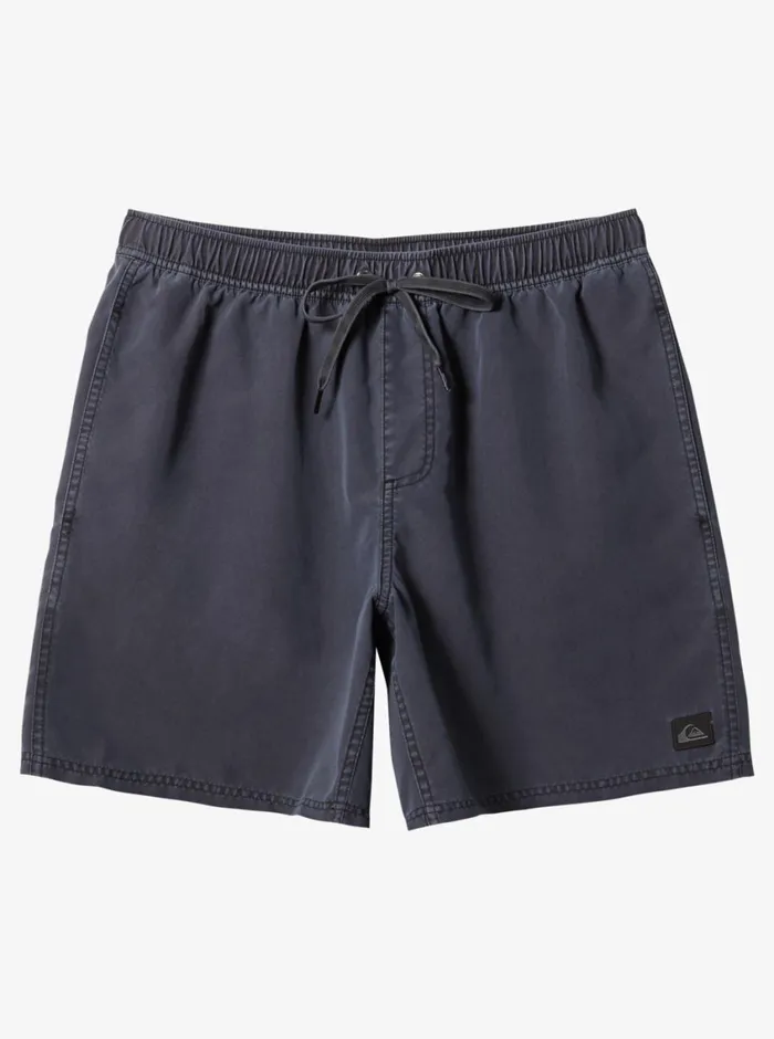 Quiksilver Everyday Surfwash Volley 17034 Elastic Waist Shorts Black Mens Elastic Waist Quiksilver Everyday Surfwash Volley 17034 Elastic Waist Shorts Black Mens Elastic Waist