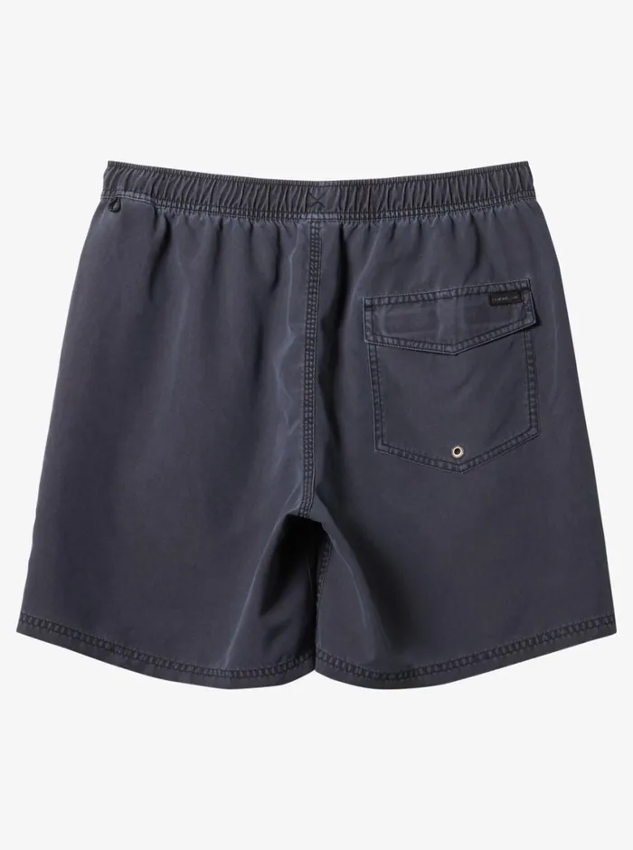Quiksilver Everyday Surfwash Volley 17034 Elastic Waist Shorts Black Mens Elastic Waist Quiksilver Everyday Surfwash Volley 17034 Elastic Waist Shorts Black Mens Elastic Waist