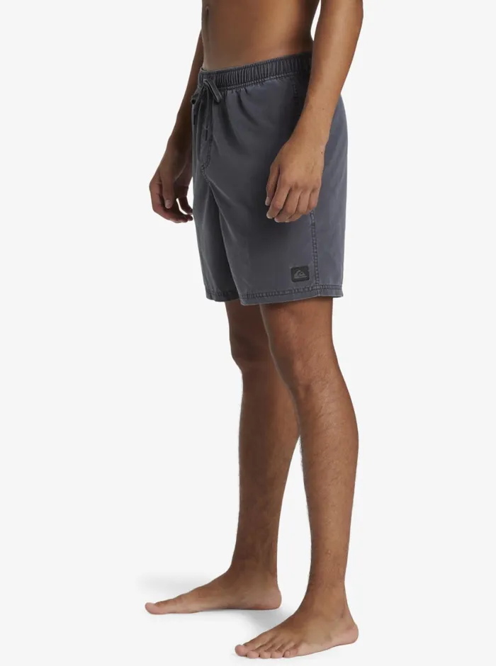 Quiksilver Everyday Surfwash Volley 17034 Elastic Waist Shorts Black Mens Elastic Waist Quiksilver Everyday Surfwash Volley 17034 Elastic Waist Shorts Black Mens Elastic Waist