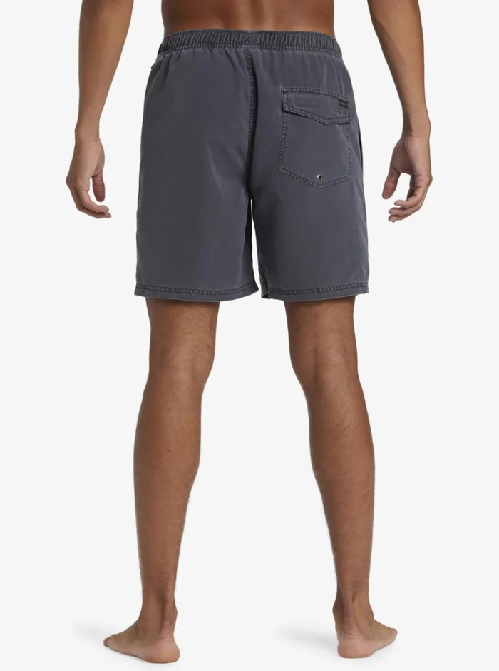 Quiksilver Everyday Surfwash Volley 17034 Elastic Waist Shorts Black Mens Elastic Waist Quiksilver Everyday Surfwash Volley 17034 Elastic Waist Shorts Black Mens Elastic Waist