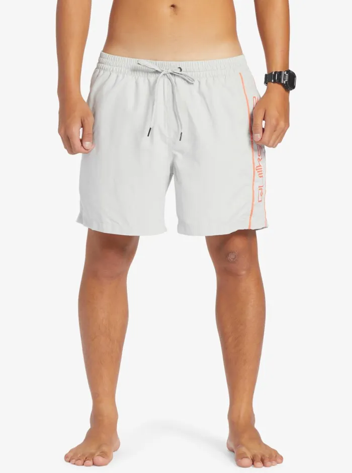 Quiksilver Everyday Vert 16034 Volleys Gray Violet Mens Elastic Waist Quiksilver Everyday Vert 16034 Volleys Gray Violet Mens Elastic Waist