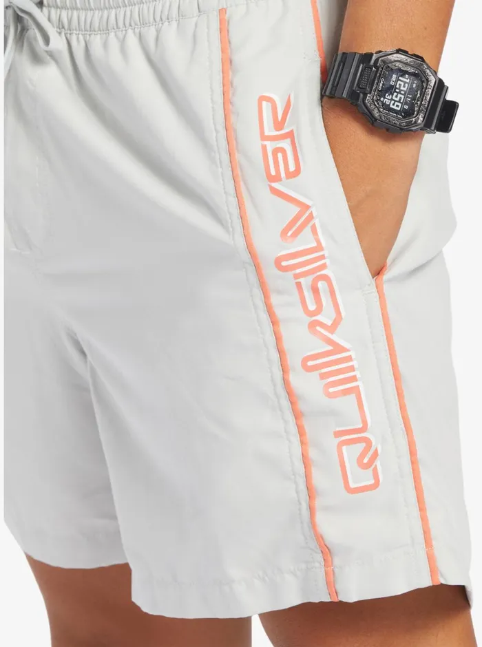 Quiksilver Everyday Vert 16034 Volleys Gray Violet Mens Elastic Waist Quiksilver Everyday Vert 16034 Volleys Gray Violet Mens Elastic Waist
