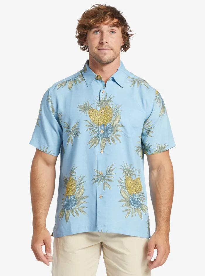 Quiksilver Field Work Short Sleeve Shirt Dusk Blue Field Work MensWaterman Shirts and Polos Quiksilver Field Work Short Sleeve Shirt Dusk Blue Field Work MensWaterman Shirts and Polos
