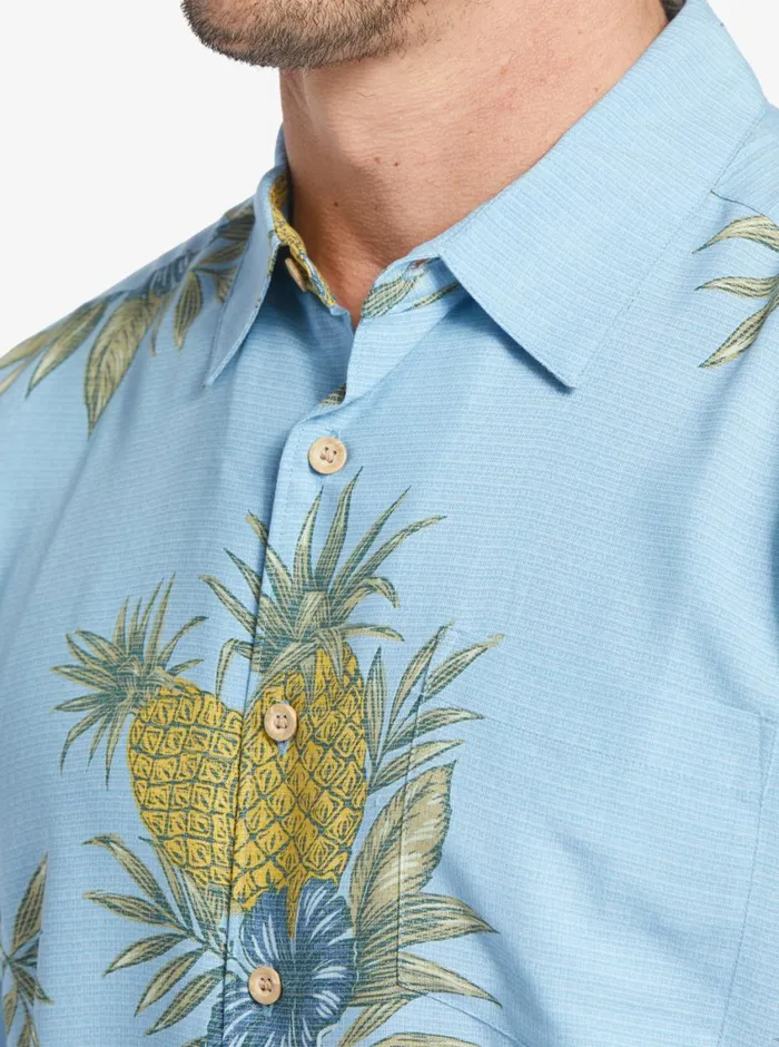 Quiksilver Field Work Short Sleeve Shirt Dusk Blue Field Work MensWaterman Shirts and Polos Quiksilver Field Work Short Sleeve Shirt Dusk Blue Field Work MensWaterman Shirts and Polos