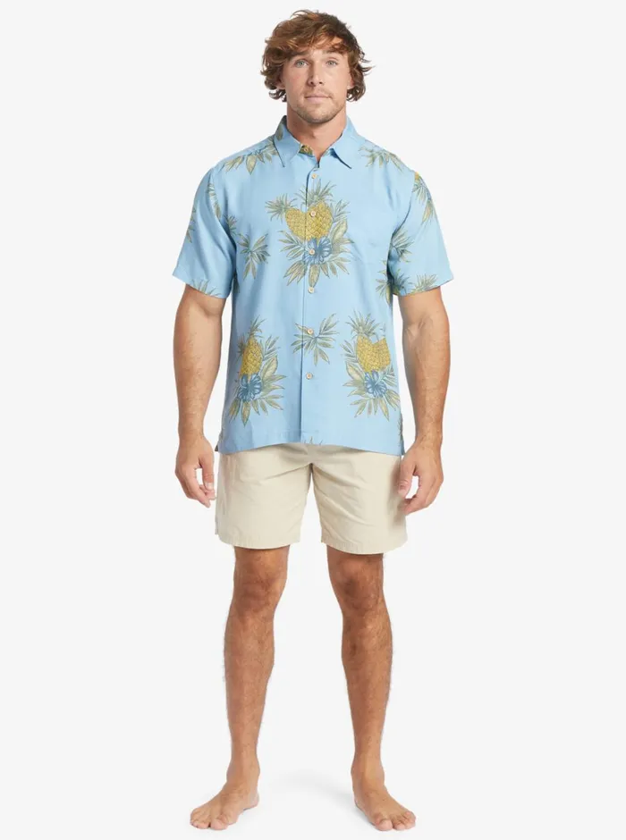 Quiksilver Field Work Short Sleeve Shirt Dusk Blue Field Work MensWaterman Shirts and Polos Quiksilver Field Work Short Sleeve Shirt Dusk Blue Field Work MensWaterman Shirts and Polos