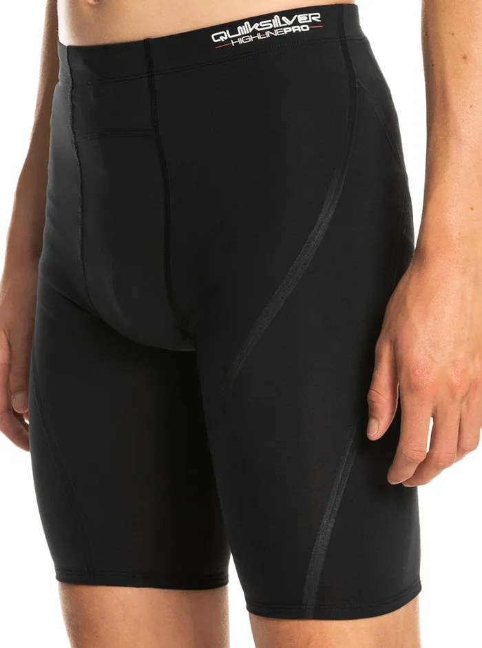 Quiksilver Highline Pro Surf Compression Short Black Mens Wetsuits Quiksilver Highline Pro Surf Compression Short Black Mens Wetsuits