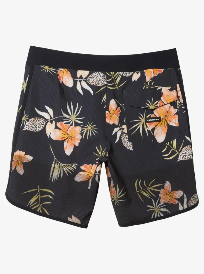 Quiksilver Highline Scallop 19034 Boardshorts Black Tropical Floral Ss Mens Shorts and Amphibians Quiksilver Highline Scallop 19034 Boardshorts Black Tropical Floral Ss Mens Shorts and Amphibians