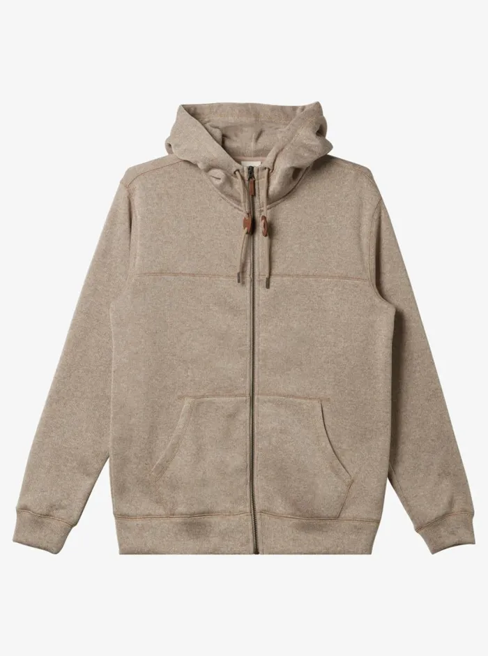 Quiksilver Keller ZipUp Hoodie Goat Heather Mens Sweatshirts and Hoodies