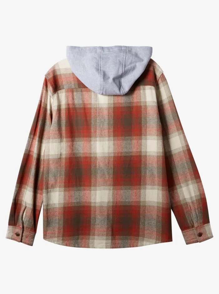 Quiksilver Kinloss Long Sleeve Hooded Shirt Baked Clay Kinloss Mens Shirts and Polos Quiksilver Kinloss Long Sleeve Hooded Shirt Baked Clay Kinloss Mens Shirts and Polos