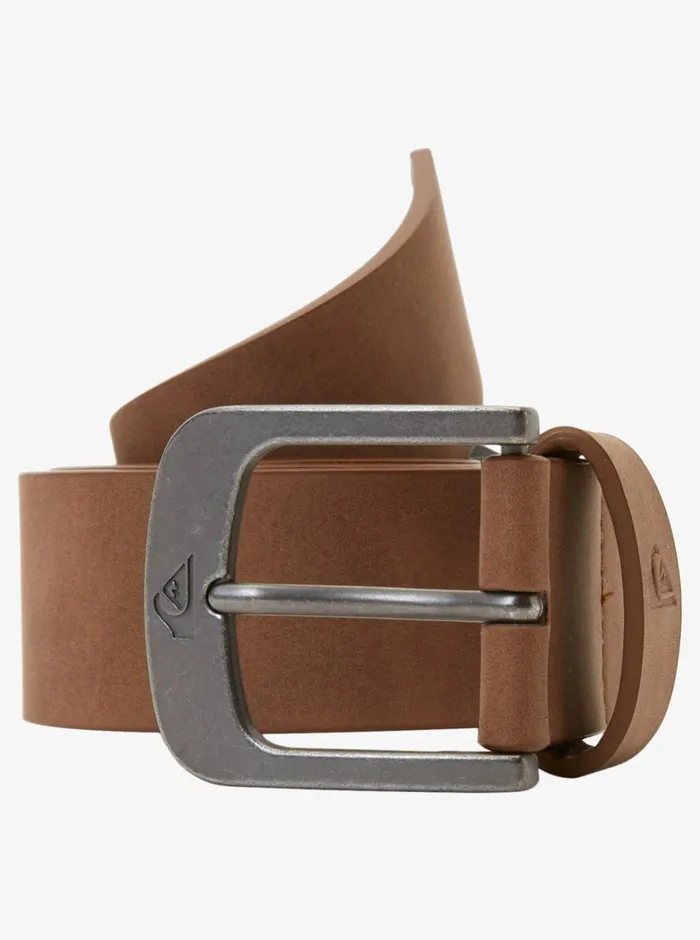 Quiksilver Main Street Faux Leather Belt Chocolate Mens Belts