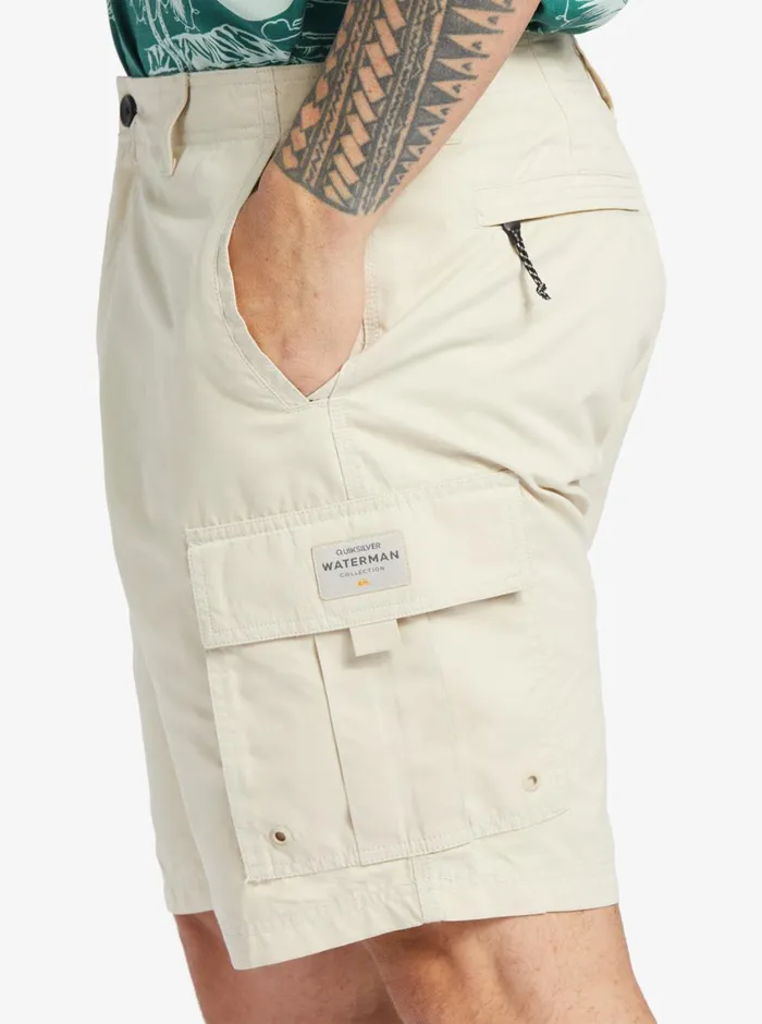 Quiksilver Maldive Atoll Cargo 20034 Shorts Brown Rice MensWaterman Shorts and Amphibians