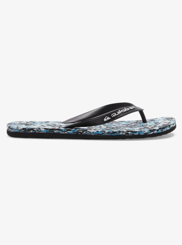 Quiksilver Molokai Recycled FlipFlops Blackblueblue Mens Sandals Quiksilver Molokai Recycled FlipFlops Blackblueblue Mens Sandals