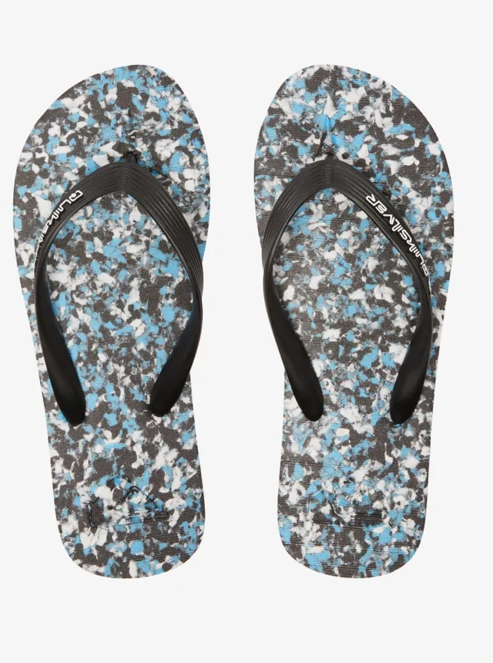 Quiksilver Molokai Recycled FlipFlops Blackblueblue Mens Sandals Quiksilver Molokai Recycled FlipFlops Blackblueblue Mens Sandals