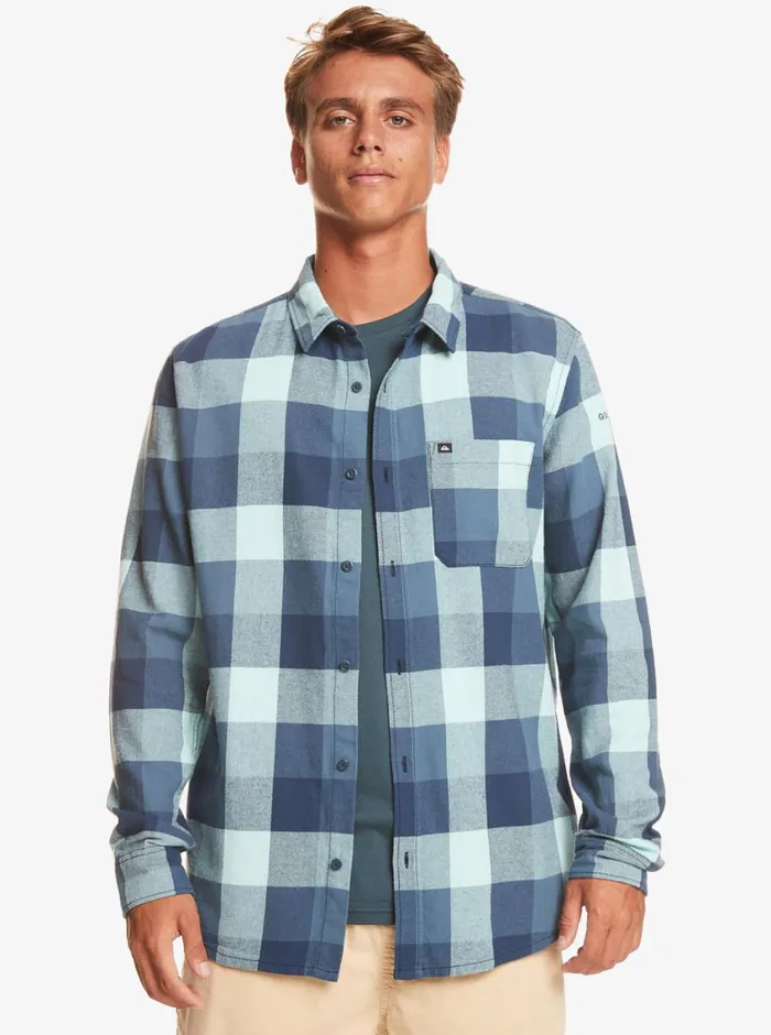 Quiksilver Motherfly Long Sleeve Shirt Pastel Turquoise Motherfly Mens Shirts and Polos