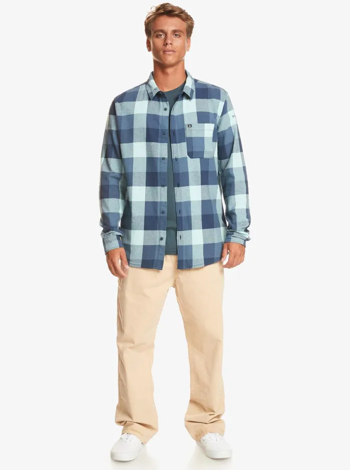 Quiksilver Motherfly Long Sleeve Shirt Pastel Turquoise Motherfly Mens Shirts and Polos