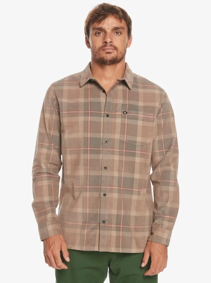 Quiksilver Oakenhead Long Sleeve Shirt Fossil Oakenhead Mens Shirts and Polos