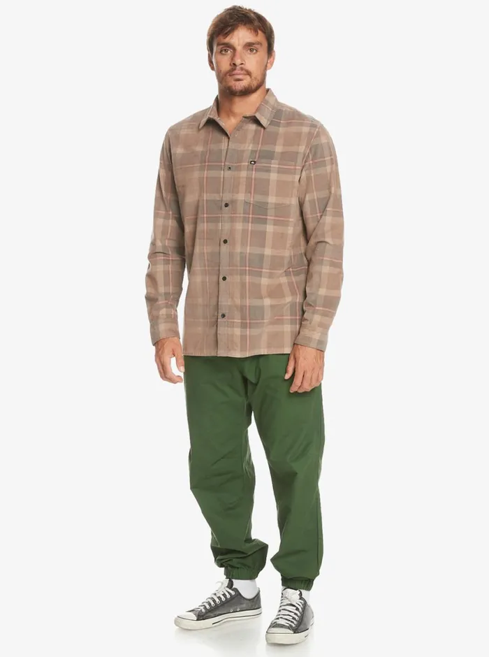 Quiksilver Oakenhead Long Sleeve Shirt Fossil Oakenhead Mens Shirts and Polos