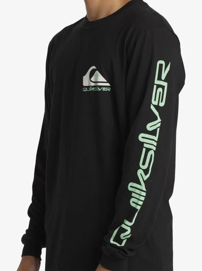 Quiksilver Omni Logo Long Sleeve TShirt Black Mens Tees Quiksilver Omni Logo Long Sleeve TShirt Black Mens Tees