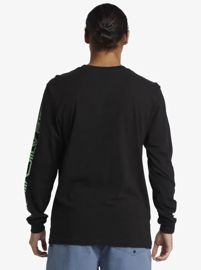 Quiksilver Omni Logo Long Sleeve TShirt Black Mens Tees Quiksilver Omni Logo Long Sleeve TShirt Black Mens Tees