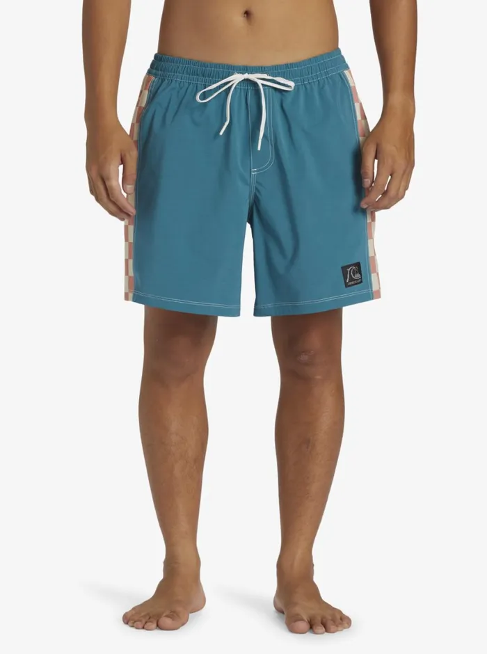 Quiksilver Original Arch Volley 17034 Elastic Waist Shorts Colonial Blue Mens Elastic Waist Quiksilver Original Arch Volley 17034 Elastic Waist Shorts Colonial Blue Mens Elastic Waist