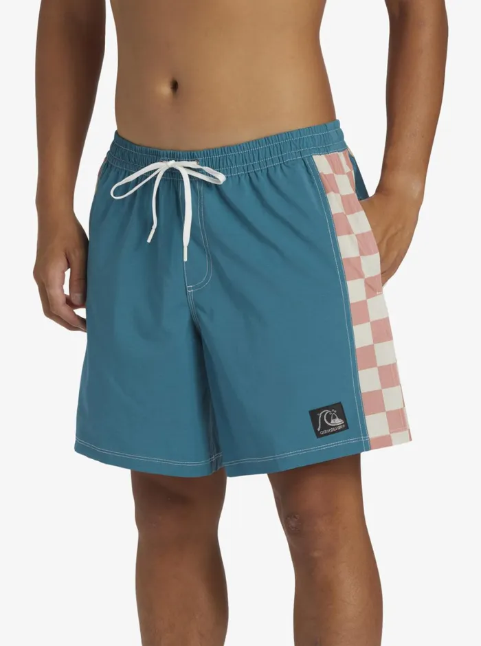 Quiksilver Original Arch Volley 17034 Elastic Waist Shorts Colonial Blue Mens Elastic Waist Quiksilver Original Arch Volley 17034 Elastic Waist Shorts Colonial Blue Mens Elastic Waist
