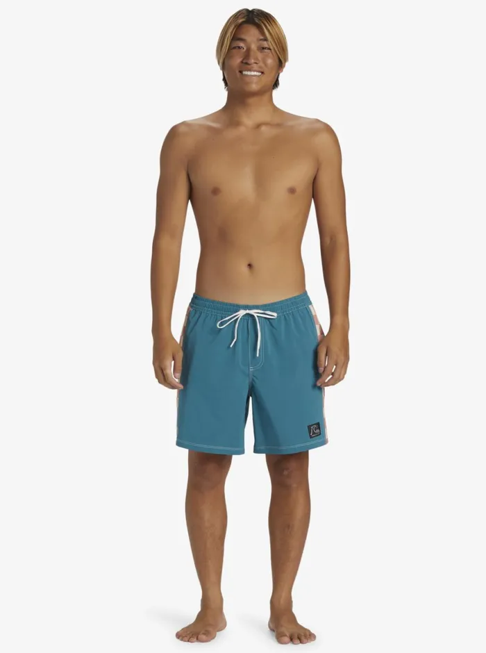 Quiksilver Original Arch Volley 17034 Elastic Waist Shorts Colonial Blue Mens Elastic Waist Quiksilver Original Arch Volley 17034 Elastic Waist Shorts Colonial Blue Mens Elastic Waist
