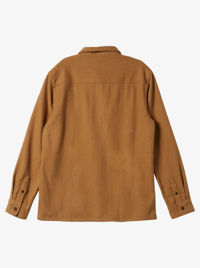 Quiksilver Salterhill Long Sleeve Shirt Bone Brown Mens Shirts and Polos