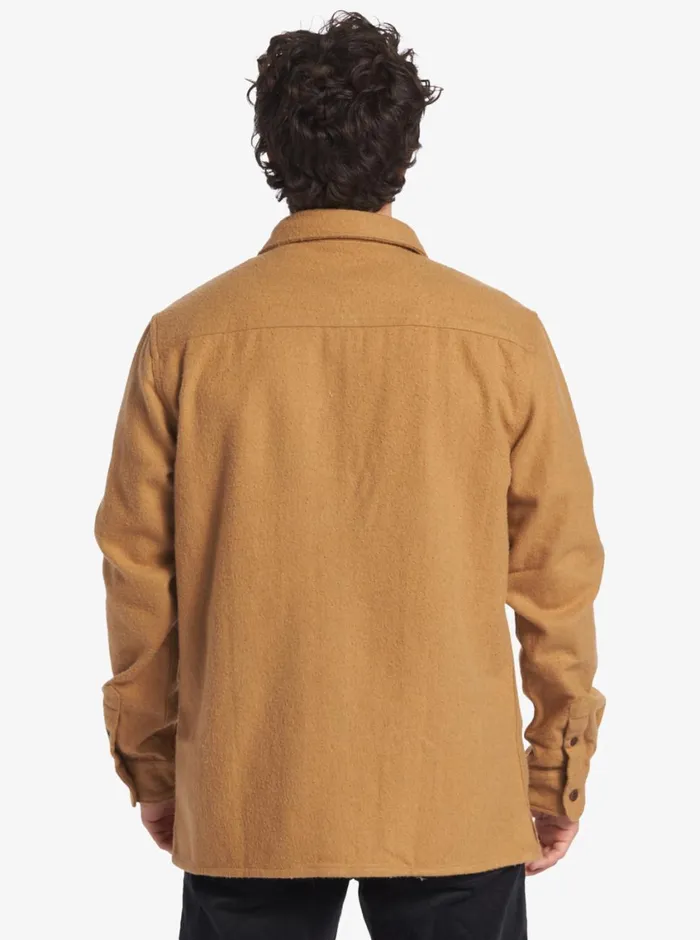 Quiksilver Salterhill Long Sleeve Shirt Bone Brown Mens Shirts and Polos