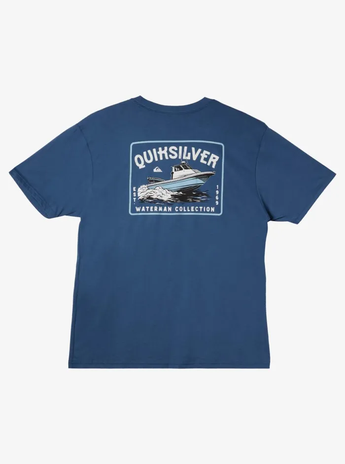 Quiksilver Sea Search QTShirt Ensign Blue MensWaterman Tees Quiksilver Sea Search QTShirt Ensign Blue MensWaterman Tees