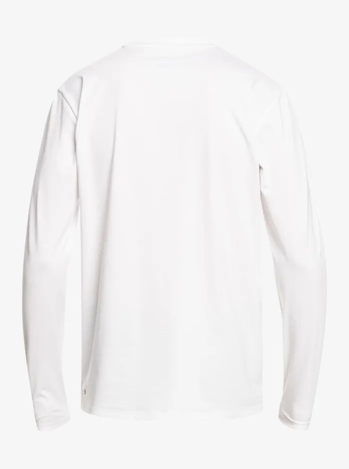 Quiksilver Solid Streak Long Sleeve UPF 50 Surf Tee White Mens Rashguards Quiksilver Solid Streak Long Sleeve UPF 50 Surf Tee White Mens Rashguards